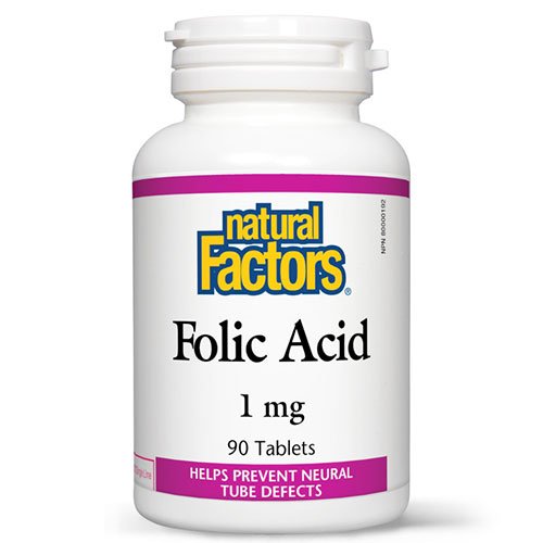 Acid Folic (Vitamina B9) 1 mg (1.000 mcg) 90 tablete