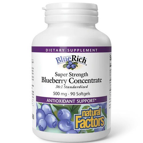 Super Strength Blueberry Concentrate (Afine americane) 500 mg 90 capsule moi