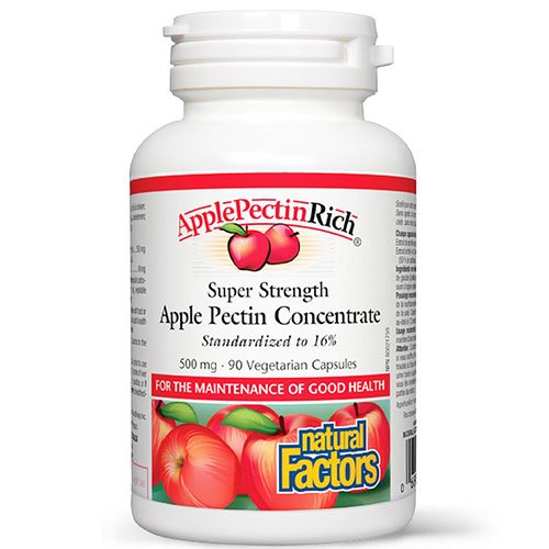 Apple Pectin, Pectina concentrata din mar, 500 mg, 90 capsule vegetariene