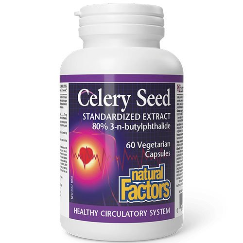 Celery Seed (Extract standardizat din Sâmburi de Țelină) – 80% 3-n-butylphthalide (3nb) – 60 capsule vegetale